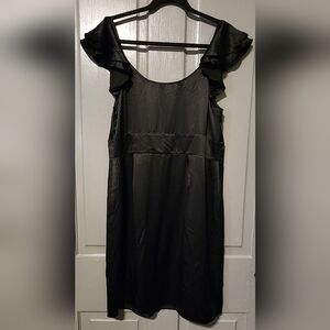 Gianni‎ Bini Black 100% Silk Midi Dress, EUC, Size 12